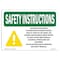Signmission OSHA INSTRUCTIONS, 5" Height, 7" Width, Decal, 7" W, 5" H, Landscape, Electrocution Hazard To Avoid OS-SI-D-57-L-11435 - alternate 1